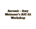 Aeromir – Amy Meissner’s AIC-22 Workshop
