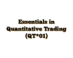 Essentials in Quantitative Trading (QT*01)