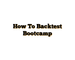How To Backtest Bootcamp