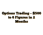 Options Trading – $500 to 6 Figures in 2 Months