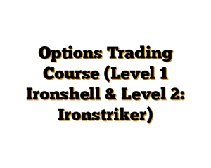 Options Trading Course (Level 1 Ironshell & Level 2: Ironstriker)
