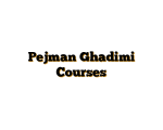 Pejman Ghadimi  Courses