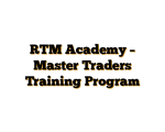 RTM Academy – Master Traders Training Program
