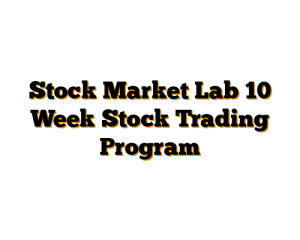 Stock Market Lab 10 Week Stock Trading Program