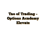 Tao of Trading – Options Academy Elevate