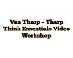 Van Tharp – Tharp Think Essentials Video Workshop