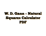 W. D. Gann – Natural Squares Calculator PDF
